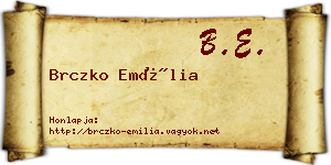 Brczko Emília névjegykártya